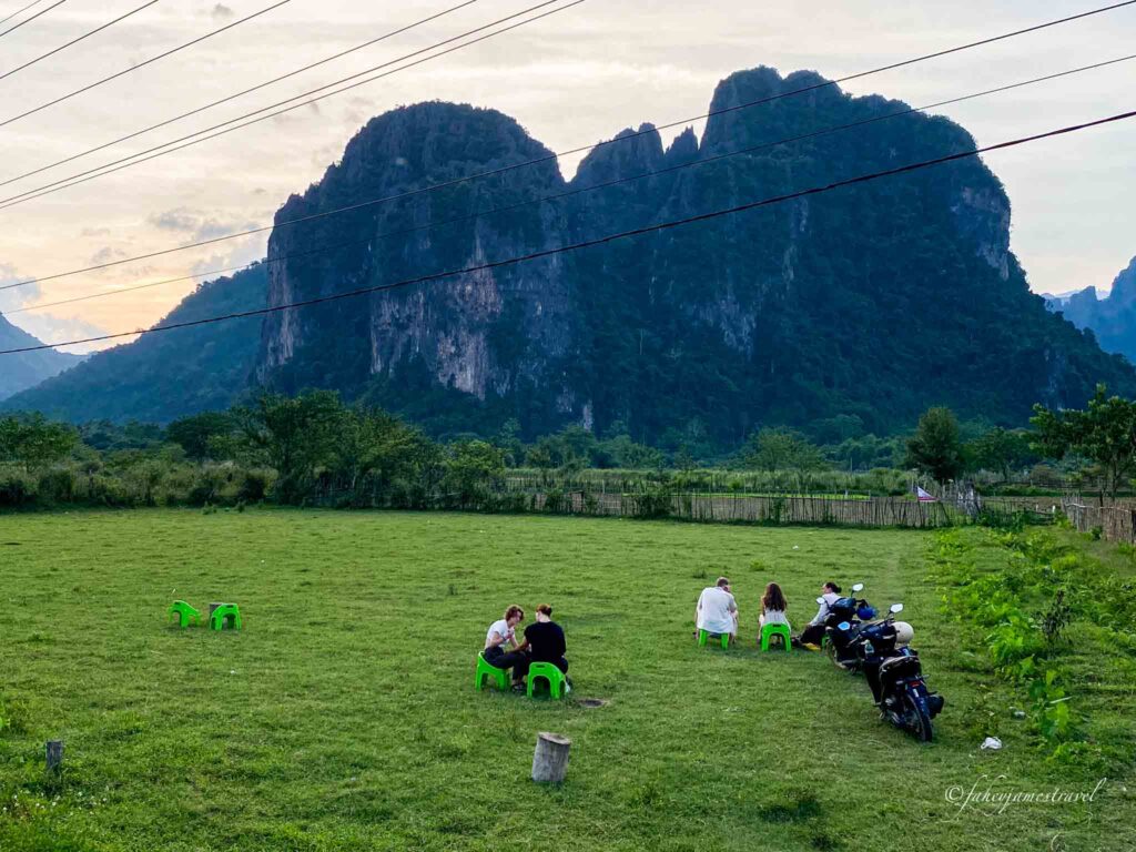 HideOut - Sunset bar pictured in vang vieng