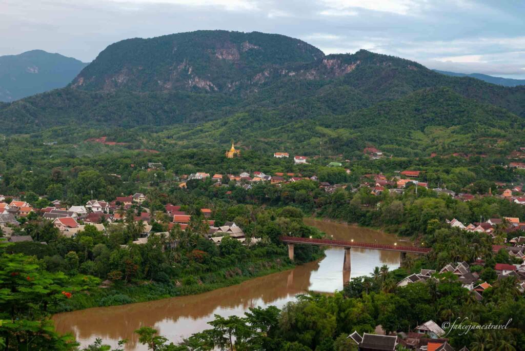 the view from phousi hill in luang prabang
