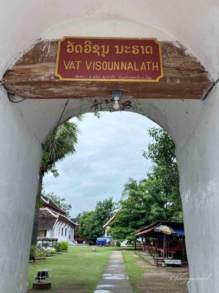 entrance to Vat Wisunarat is pictured and one of the temples in luang prabang