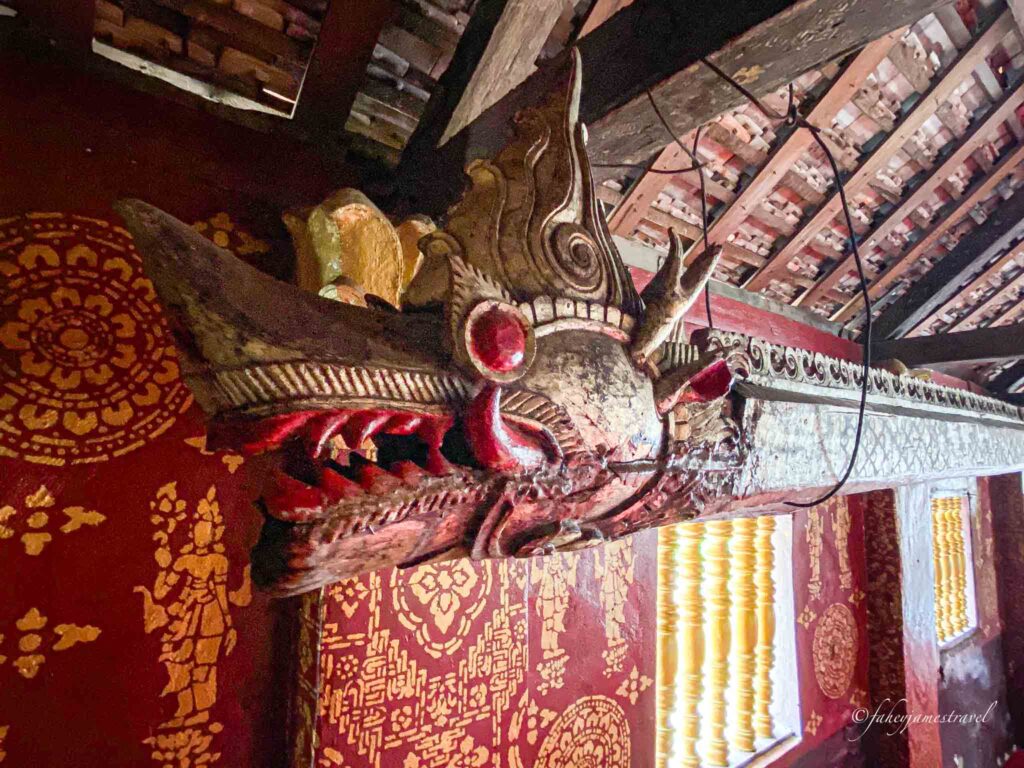 the naga of Vat Sibounheuang is pictured