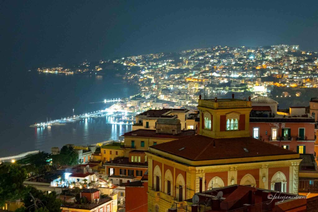 view of naples bay from  Castel Sant'Elmo