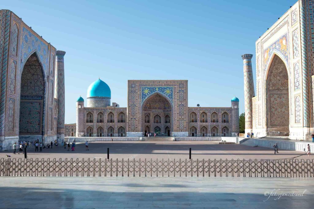 registan sqaure is pictured and is the best thing to do in samarkand