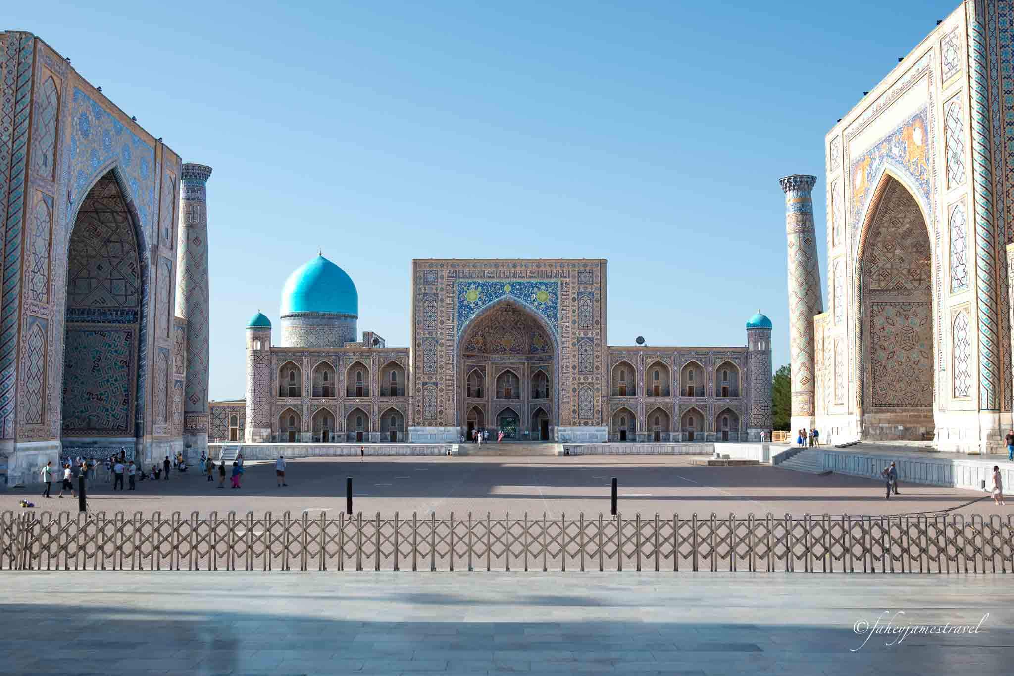 registan sqaure is pictured and is the best thing to do in samarkand