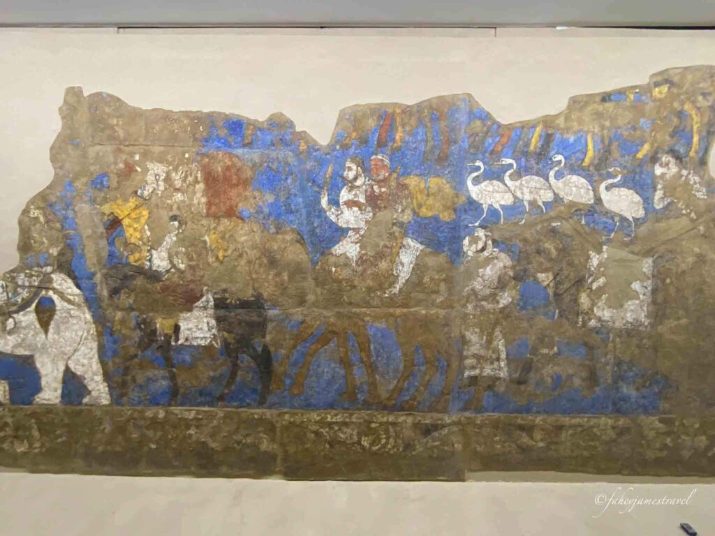 Afrasiyab Museum paiting is pictured, one of the best things to see in samarkand