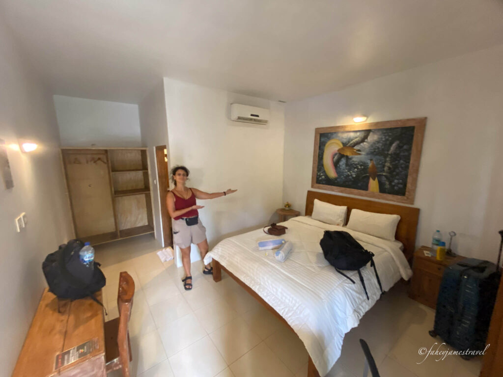 guada stands in the room at sama sama bungalows 