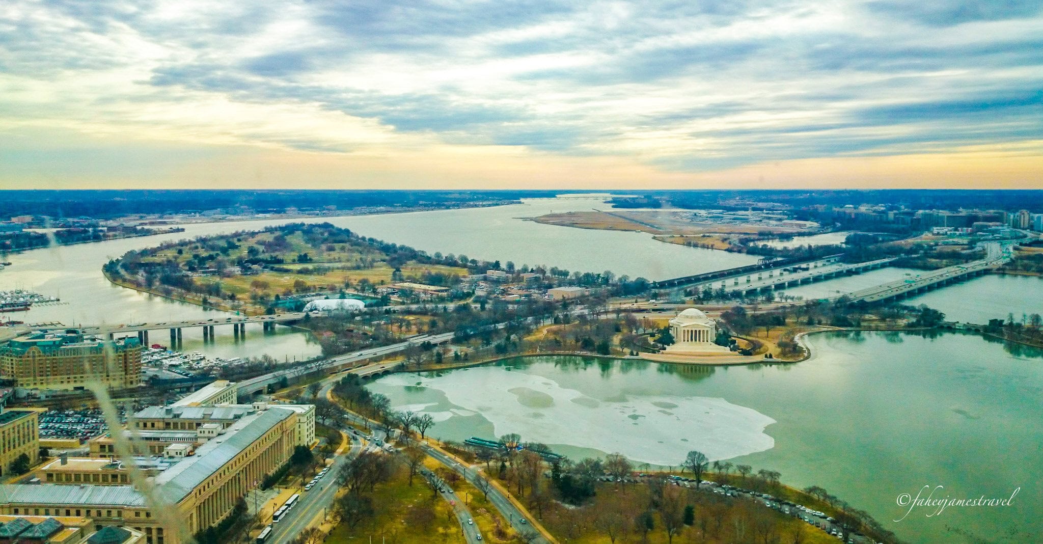 View of the Jefferson Memorial from the Washington Monument viewing point