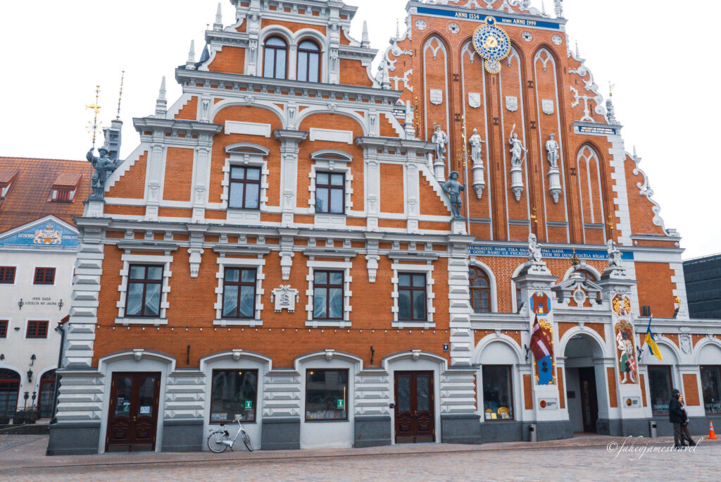 house of the blackheads is pictured close up