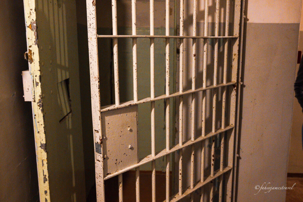 jail cell handles are pictured in the corner house in riga