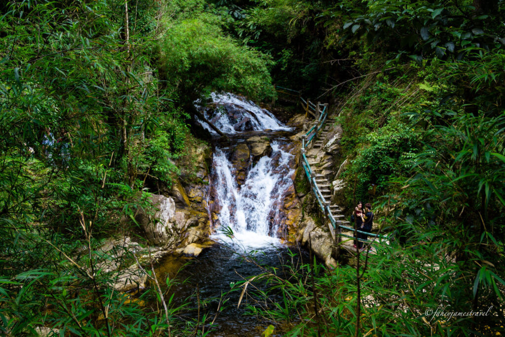 a smaller waterfall close to love waterfall is pictured
