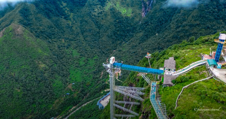 SAPA VIEYTNAM IN WINTER SHOWS THE GLASS BRIDGE IN THE COUNTRSIDE