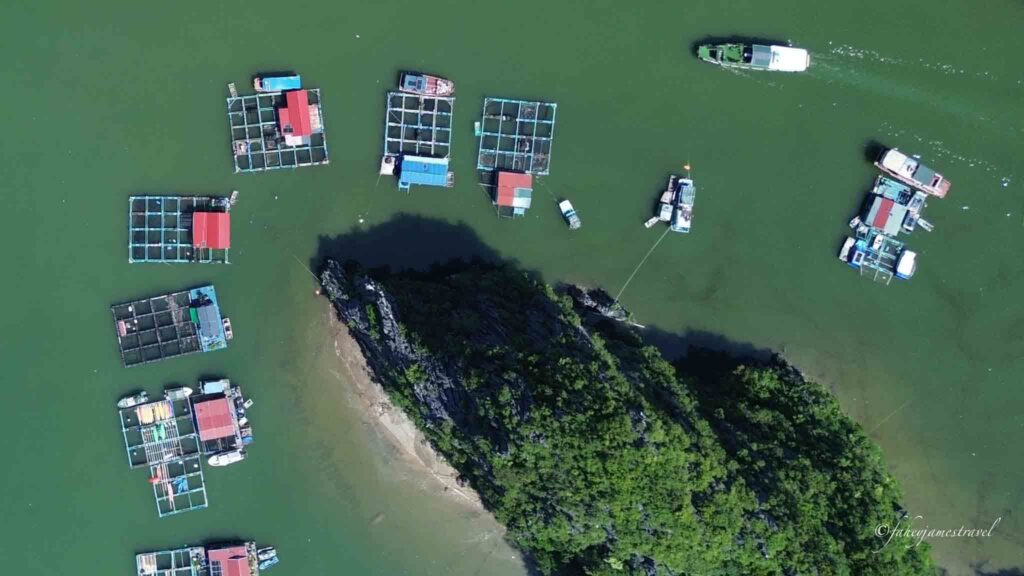 cai beo fishing village in cat ba is pictured