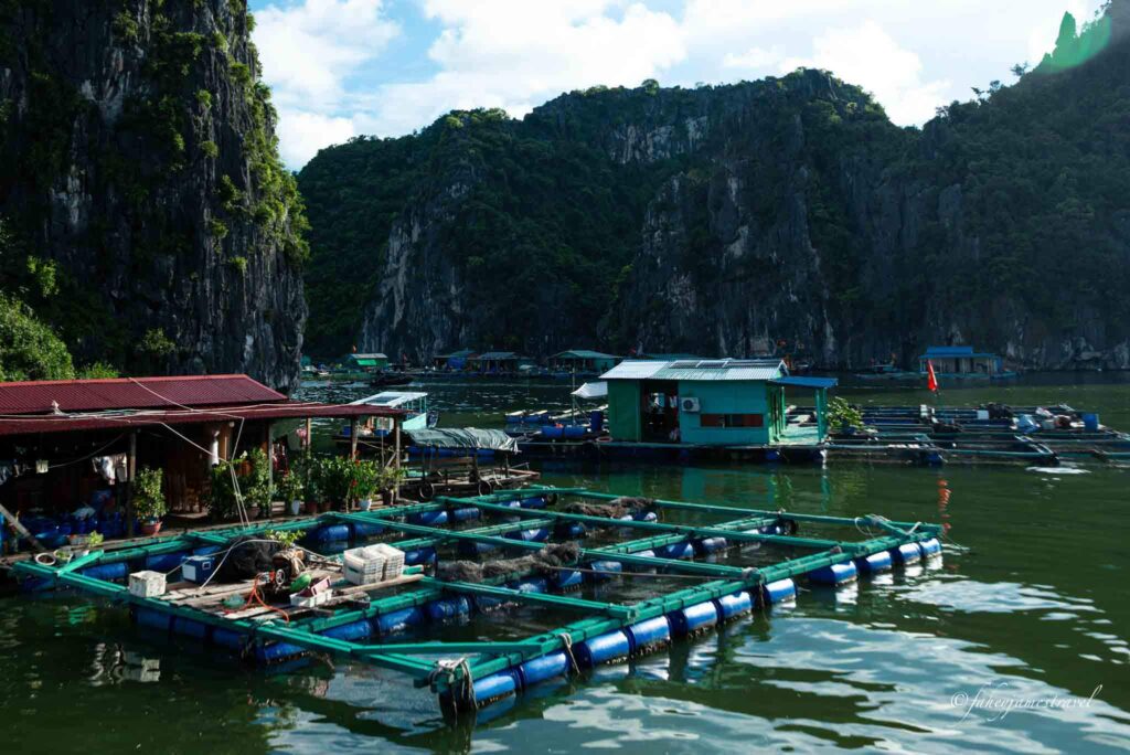 cai beo fishing village is shown up close