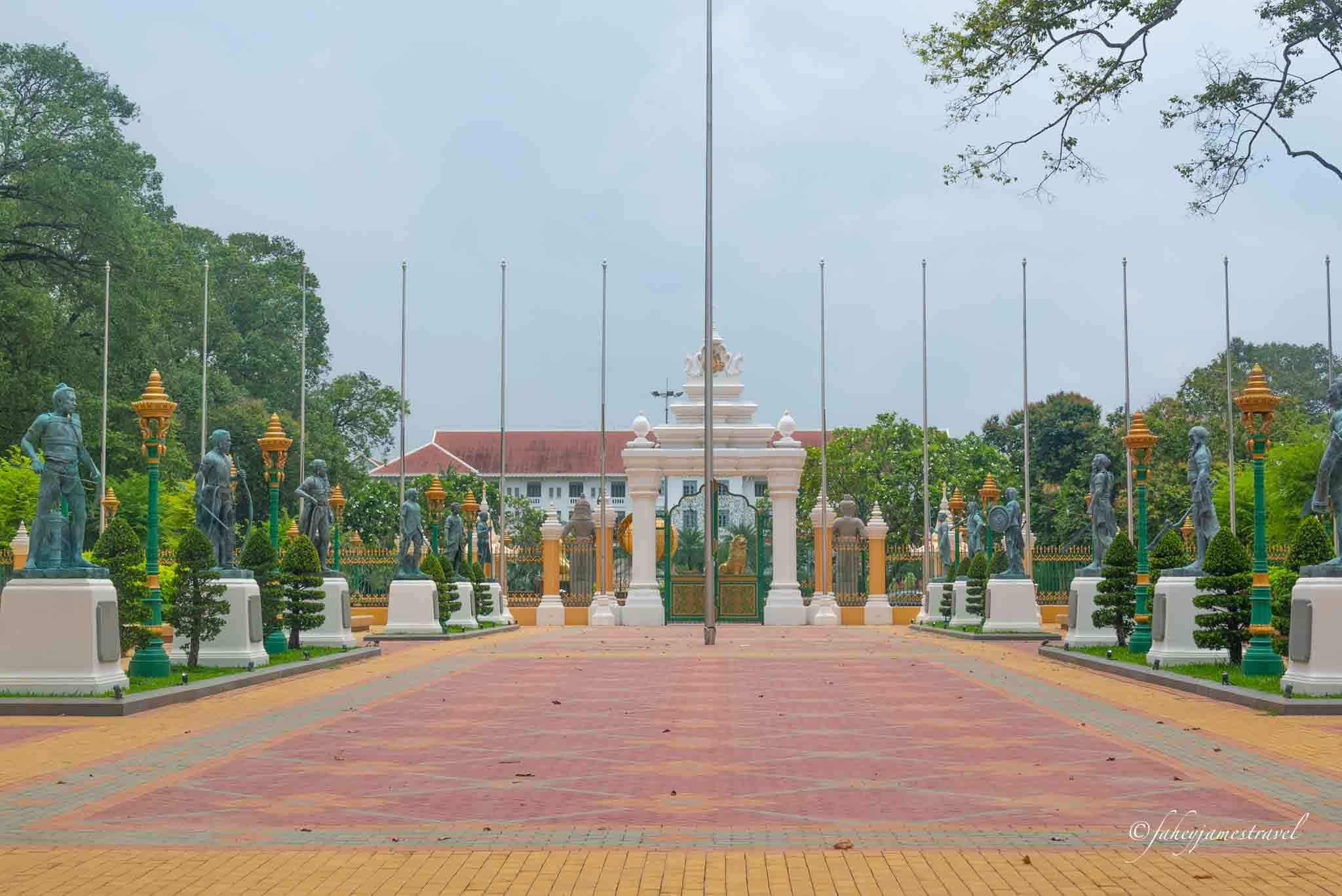 royal indepence gardens are pictured in siem reap part of my 3 day itinerary